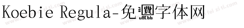 Koebie Regula字体转换